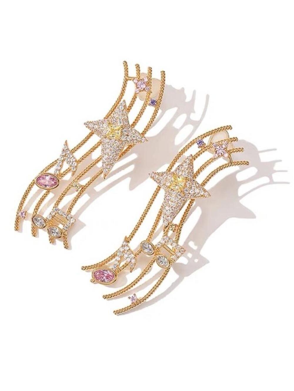 Unique Staff Notes Star Music Stud Earrings